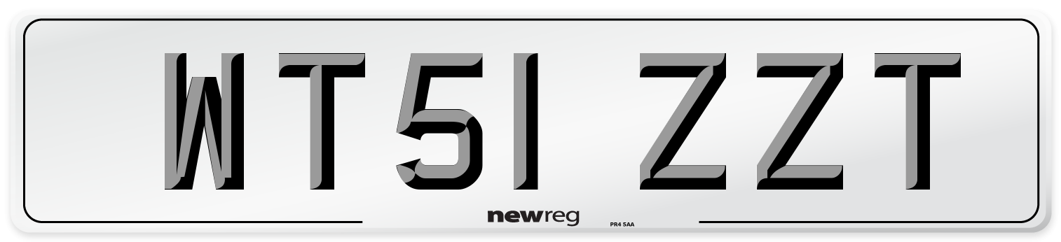 WT51 ZZT Number Plate from New Reg